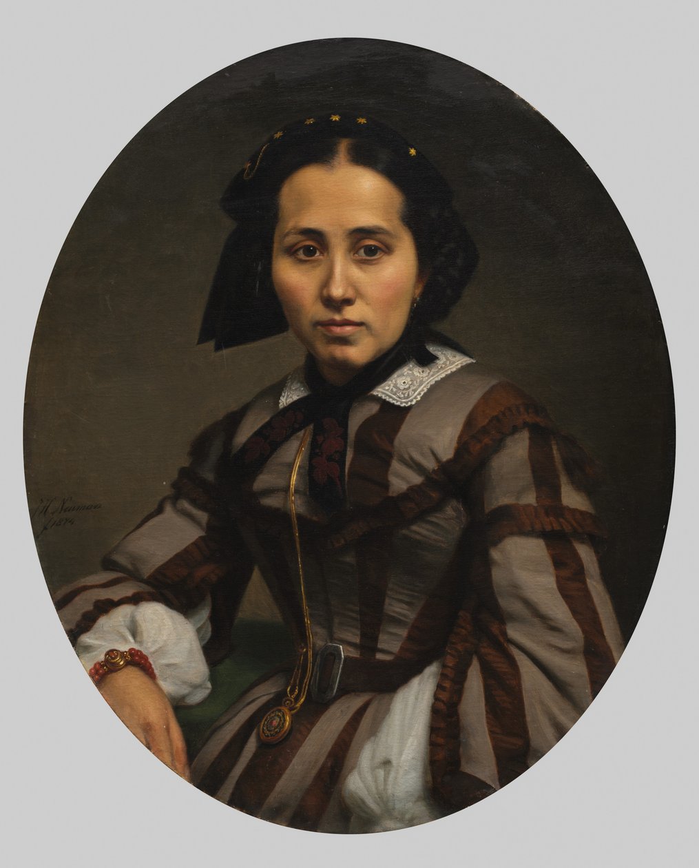 Portrét dámy od Johann Heinrich Neumann