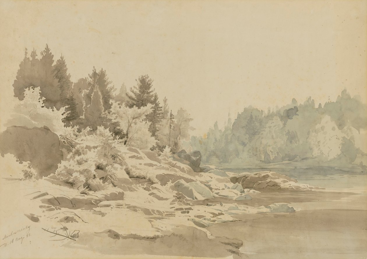 Řeka Montmorency, Quebec od Johann Hermann Carmiencke