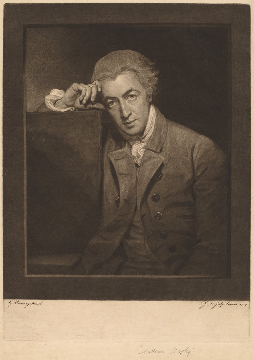 William Hayley od Johann Jacobé, George Romney
