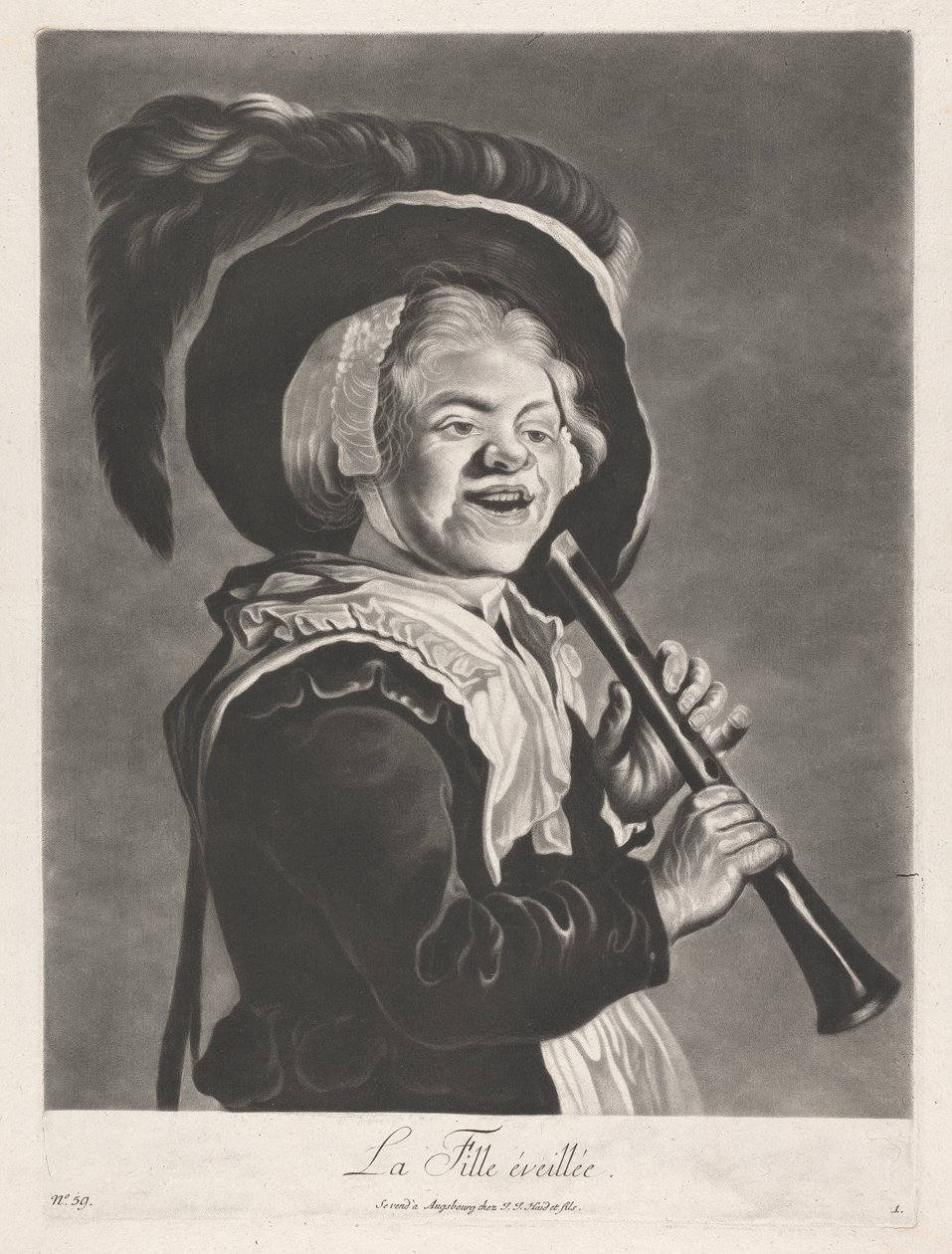 Probuzená dívka od Johann Jacobus Haid