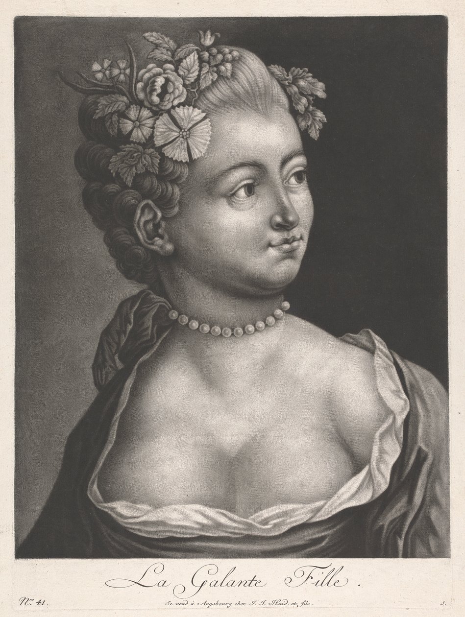 Ta galantní dívka od Johann Jacobus Haid
