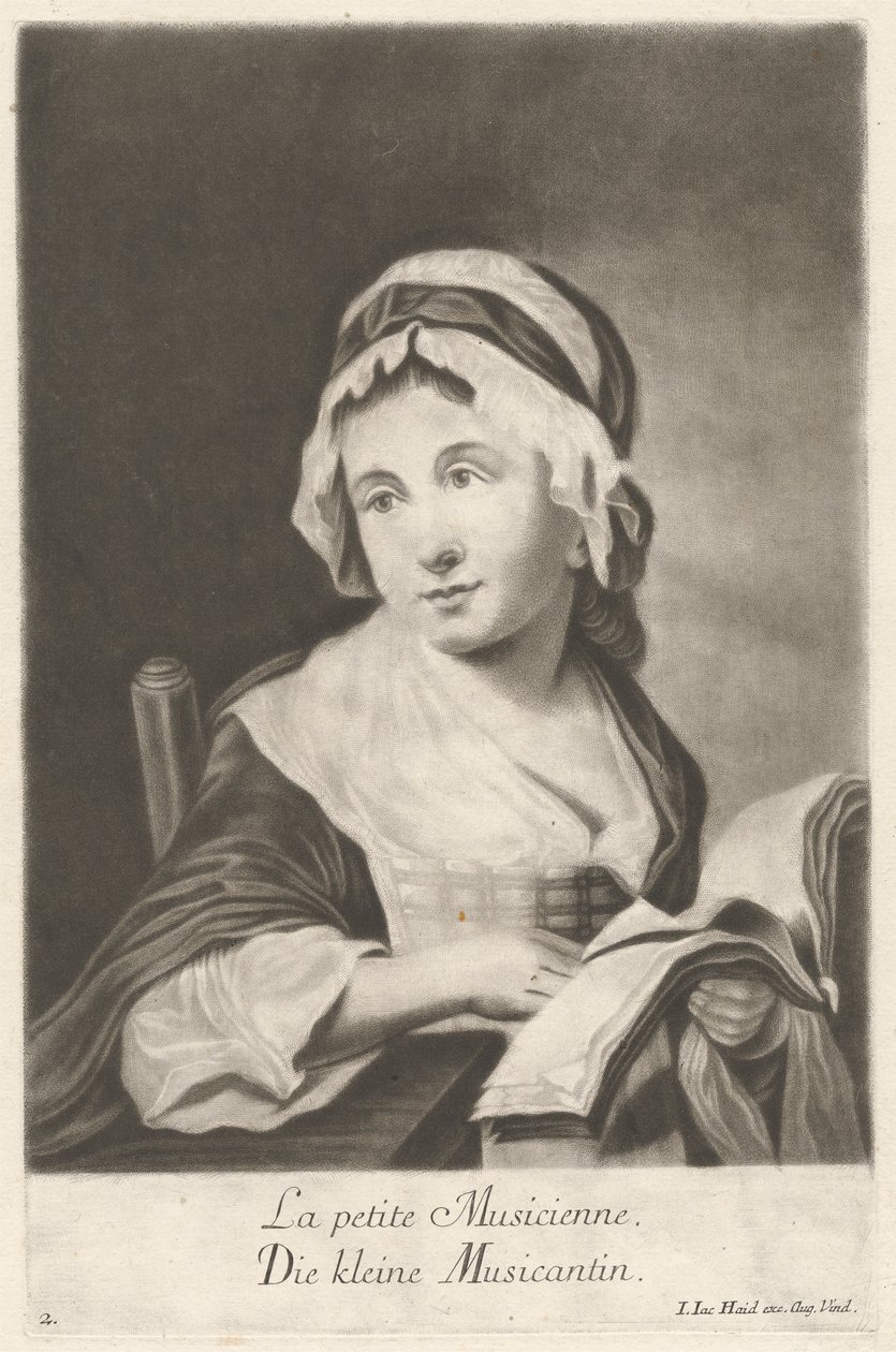 Malý hudebník od Johann Jacobus Haid