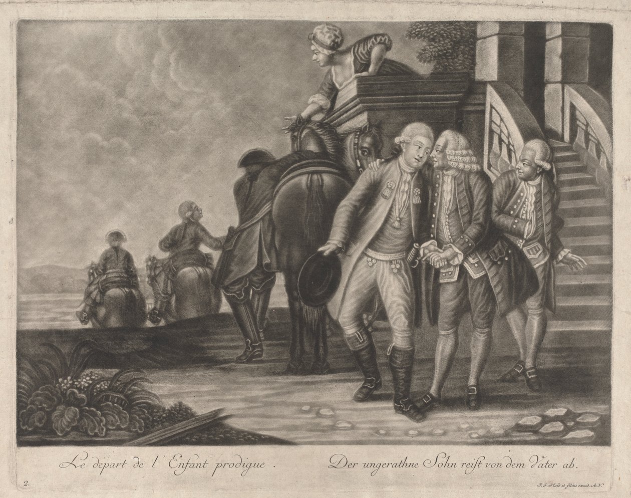 Odchod marnotratného syna od Johann Jacobus Haid
