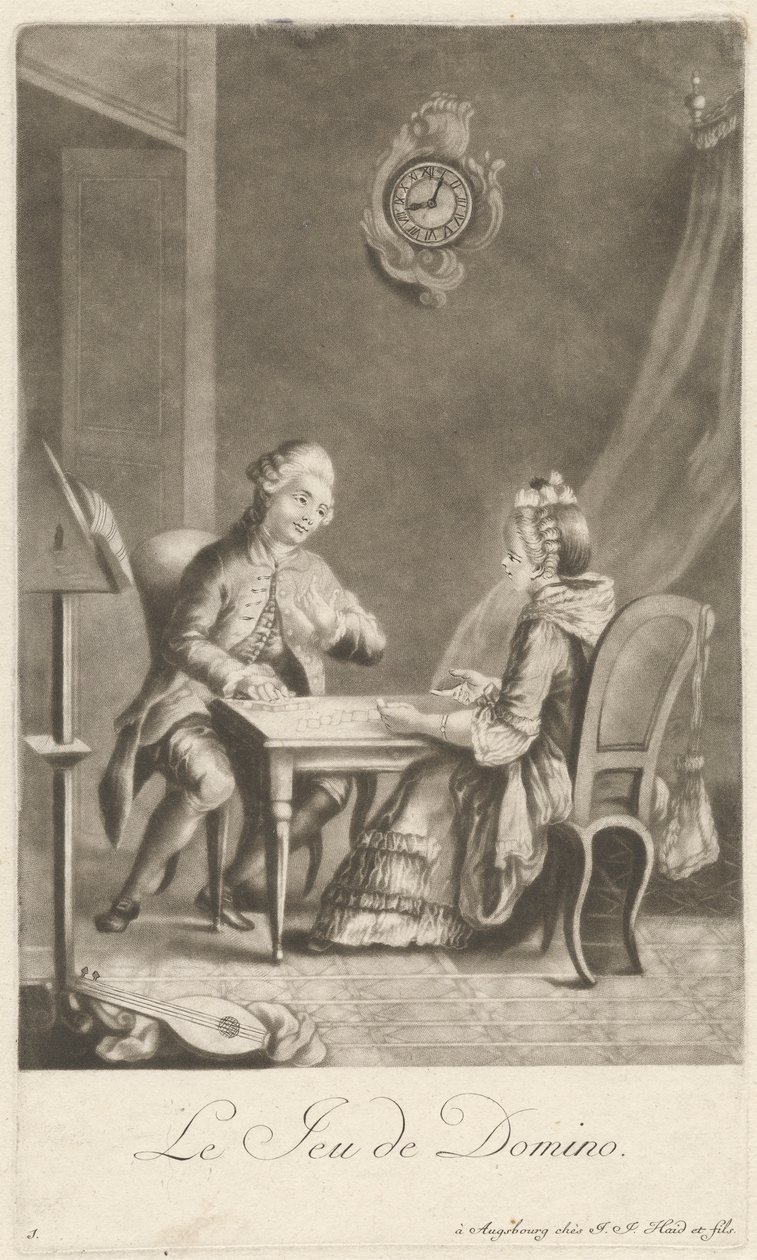 Hra domino od Johann Jacobus Haid