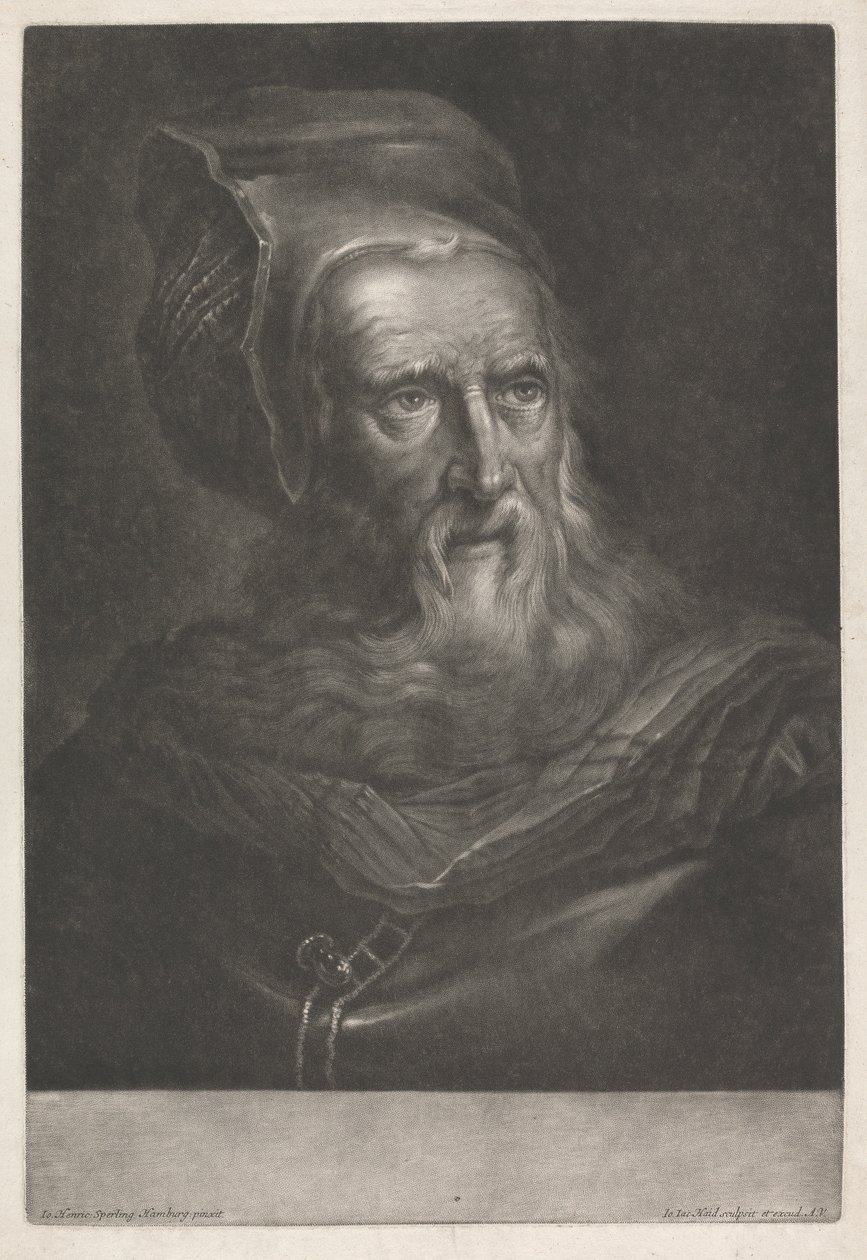 Muž na sobě klobouk od Johann Jacobus Haid