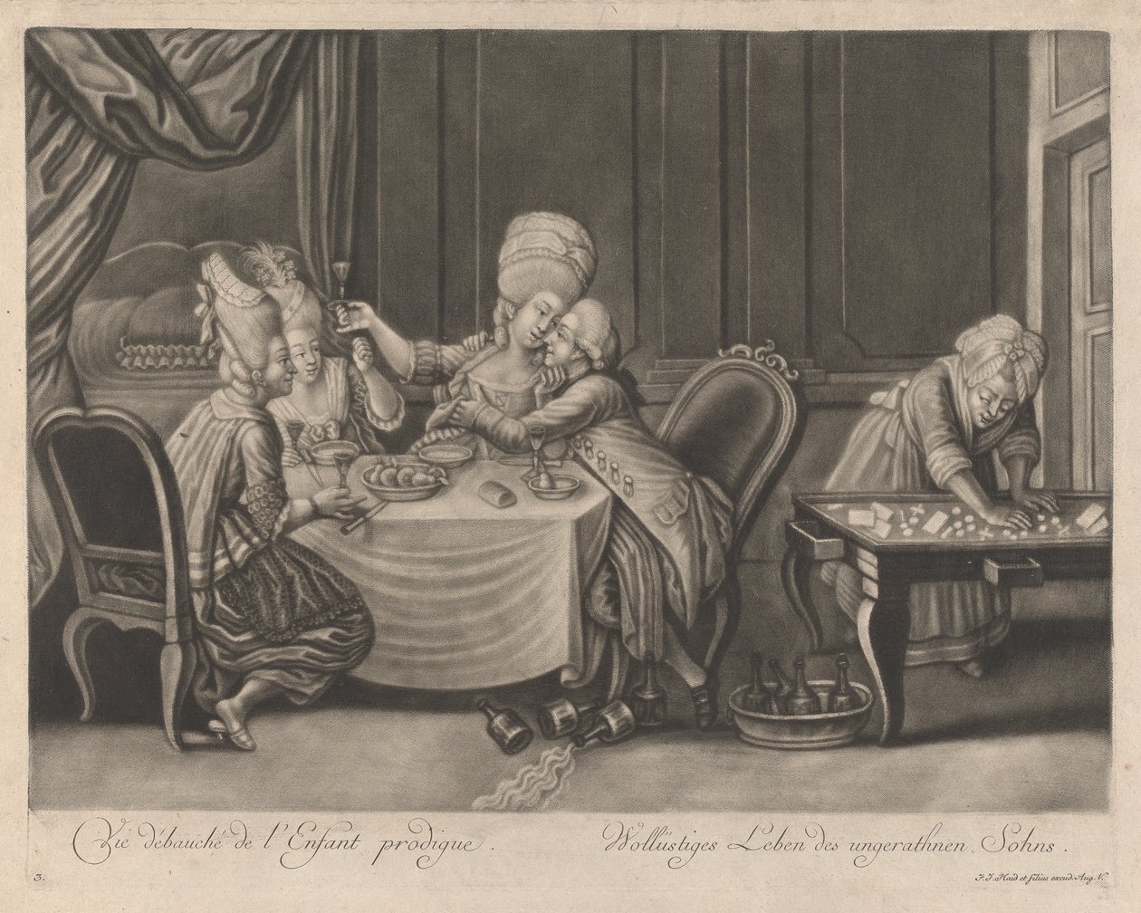 Zhýralost marnotratného syna od Johann Jacobus Haid