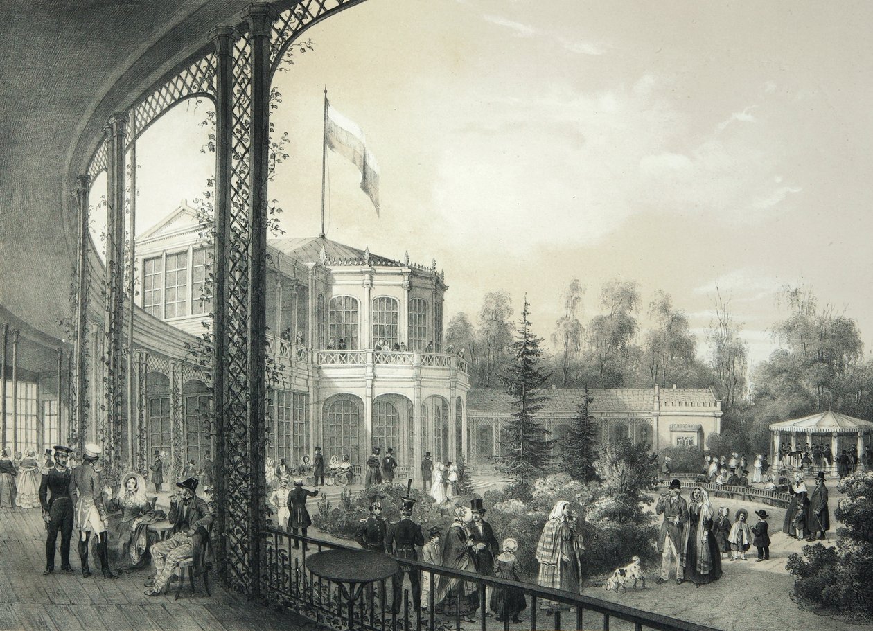 Nádraží v Pavlovsku, 1840-1850. od Johann Jakob Meier