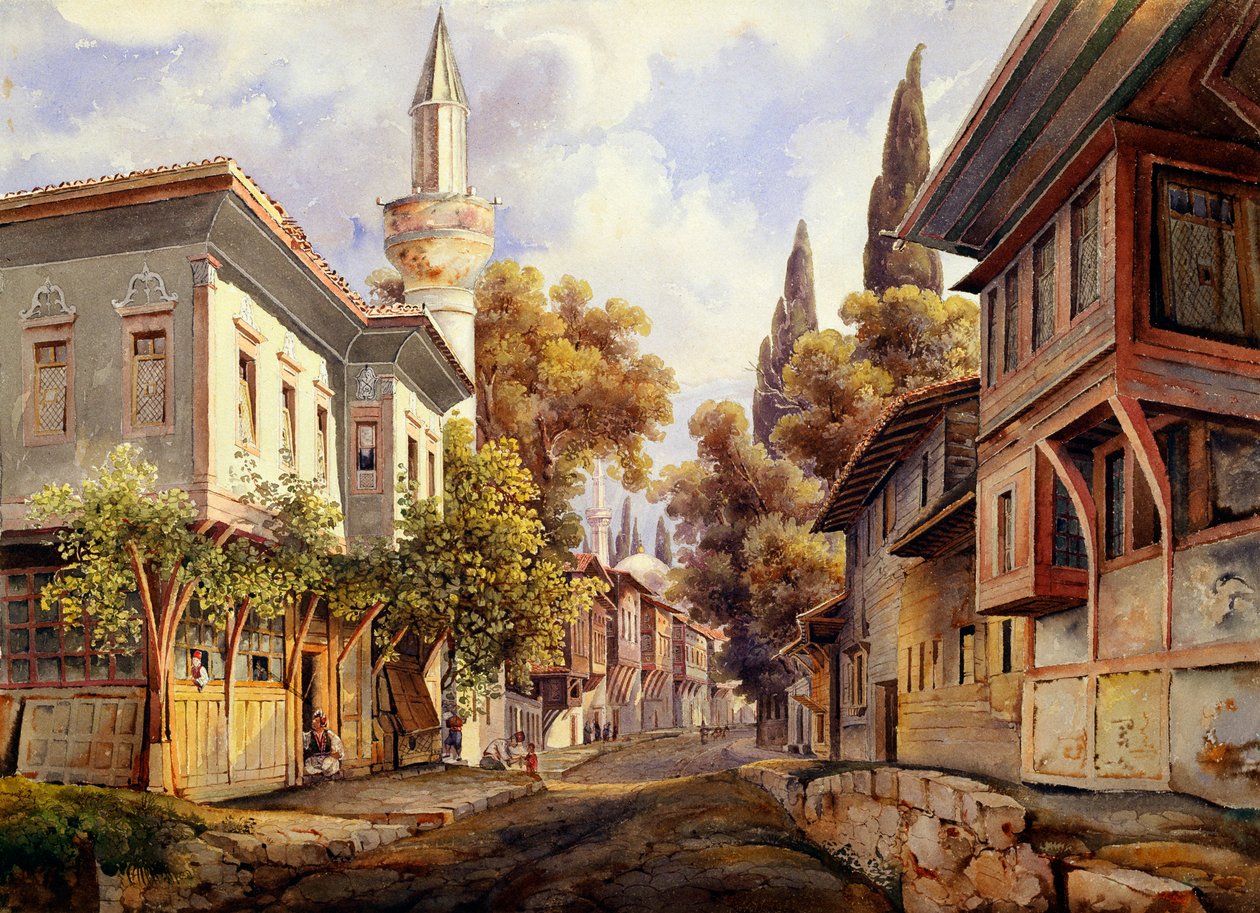 „Ulice v Konstantinopoli“, 1835 od Johann Jakob Wolfensberger