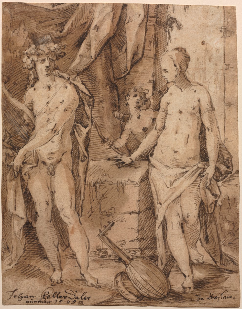 Apollo s Eratem a Cupidem od Johann Kellerthaler
