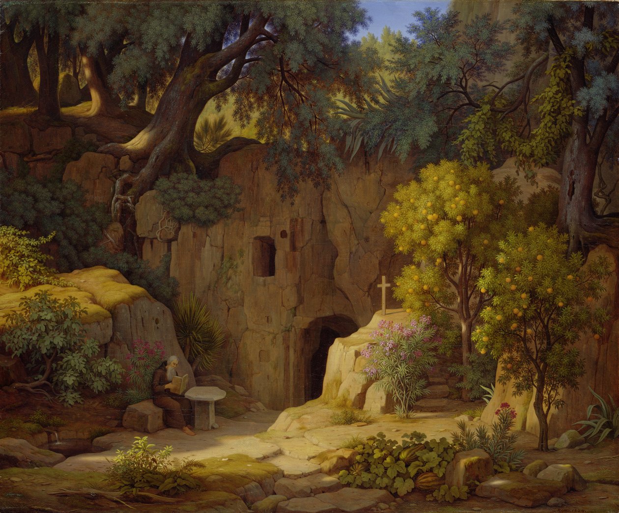 Poustevník, 1834 od Johann Martin von Rohden