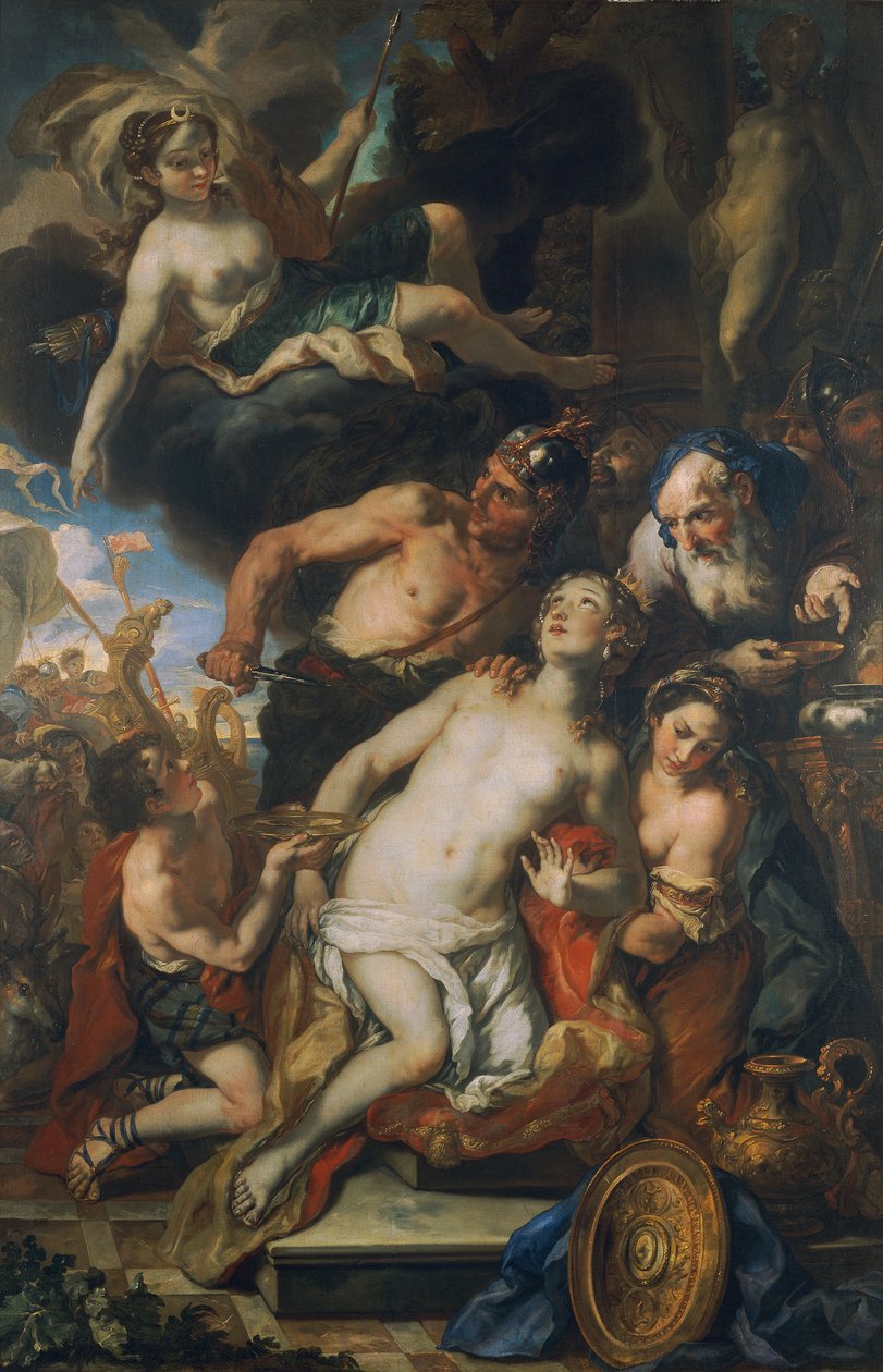 Oběť Ifigenie od Johann Michael Rottmayr
