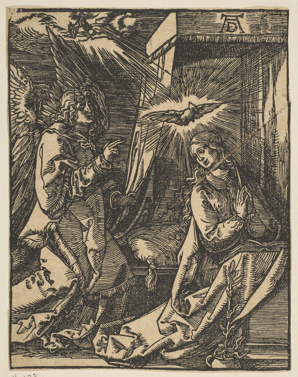 Zvěstování, z Malé pašije, copy.n.d. od Johann Mommard