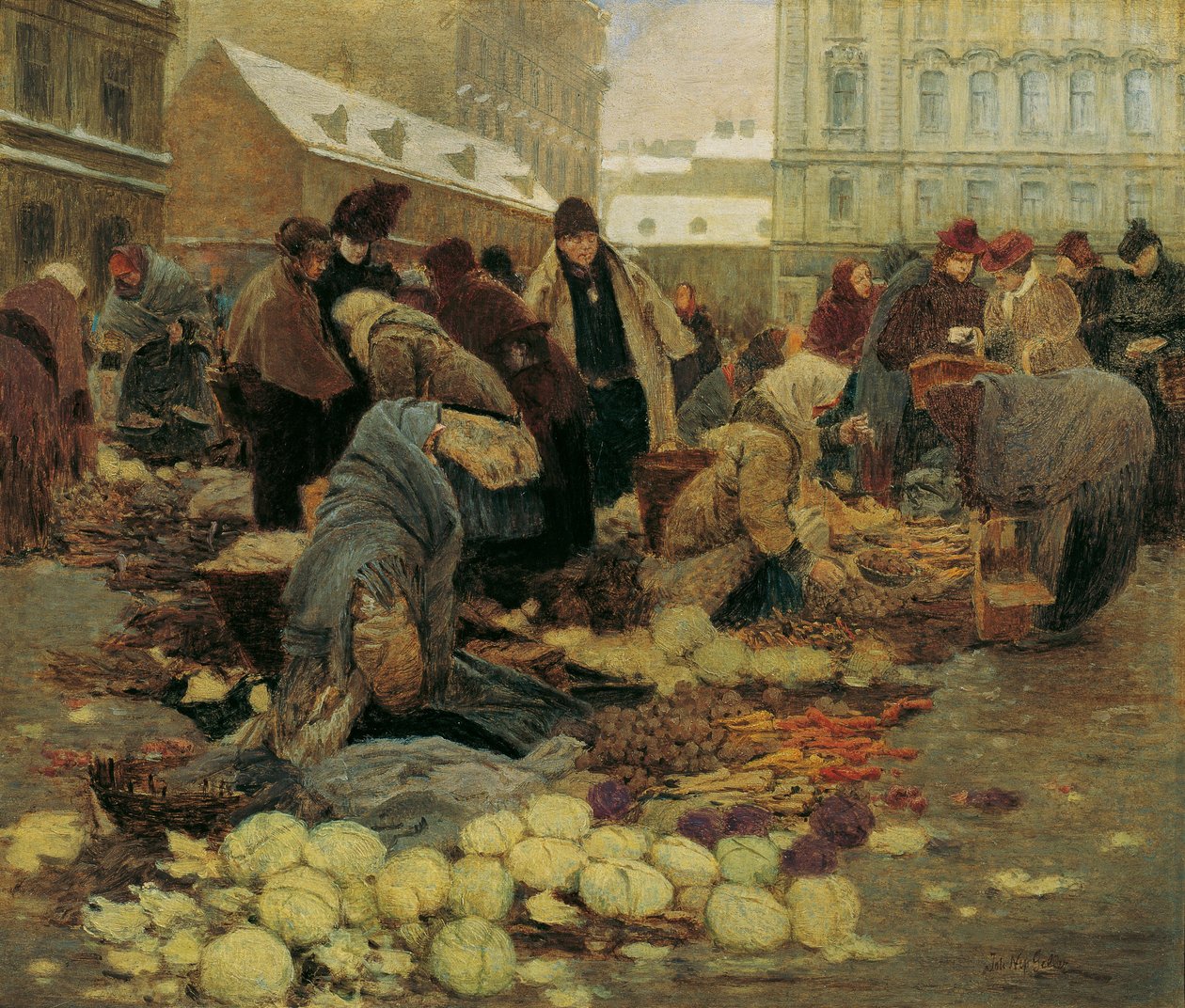 Chorvatský trh na Haide ve Vídni od Johann Nepomuk Geller