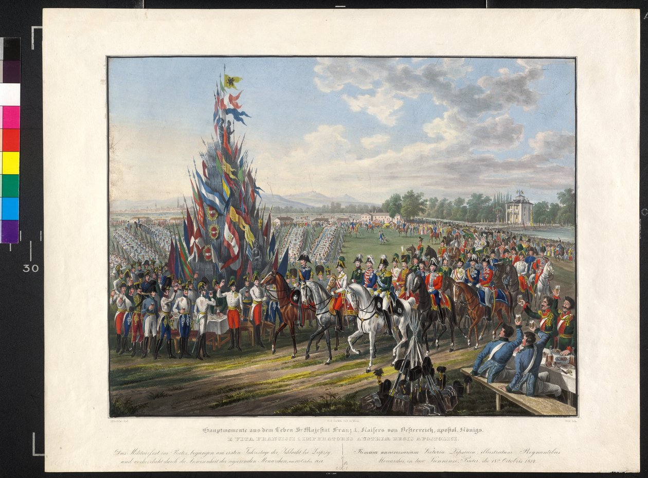 Vojenská slavnost v Prátru 1814 od Johann Nepomuk Hoechle