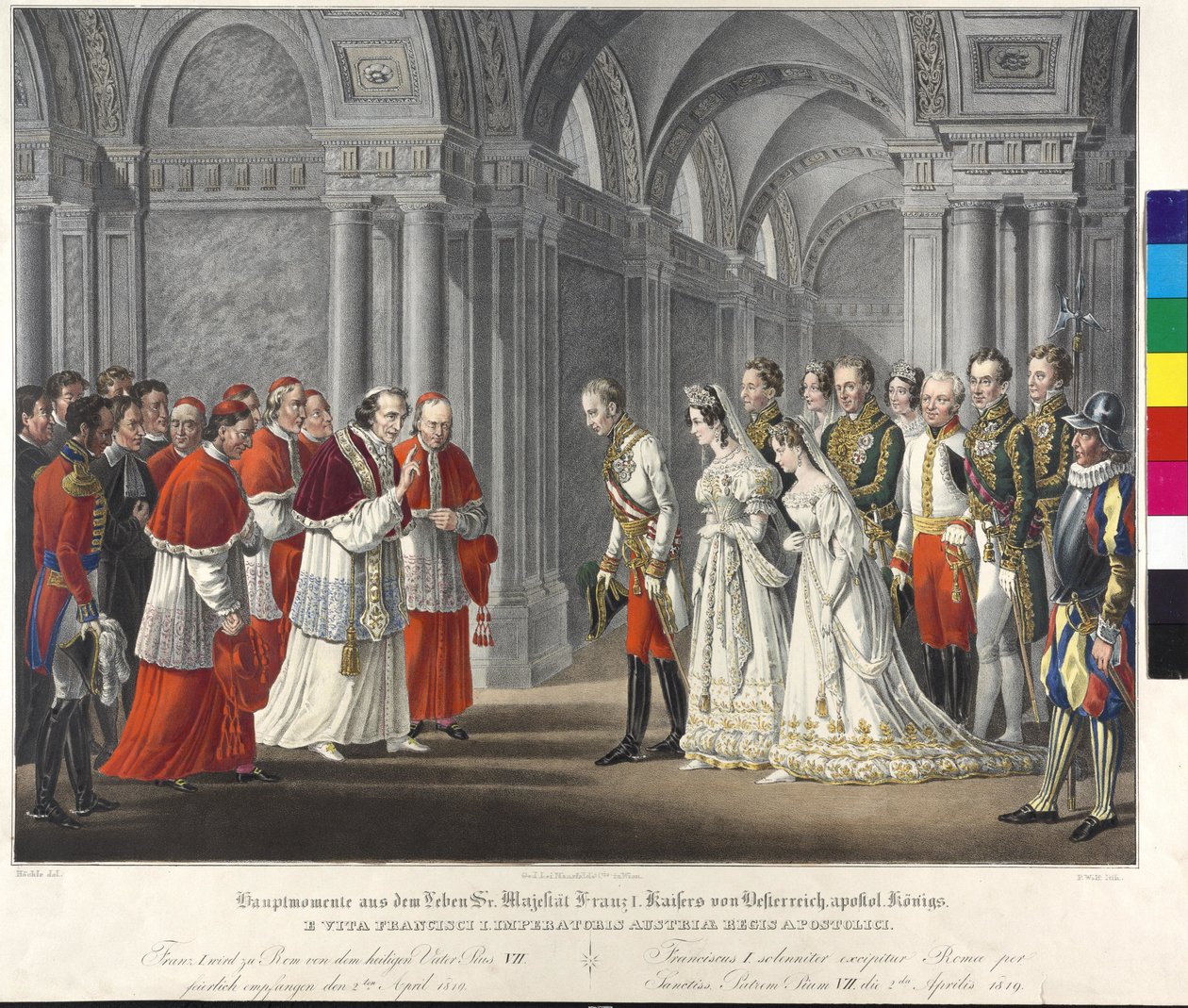 Recepce u papeže 1819 od Johann Nepomuk Hoechle