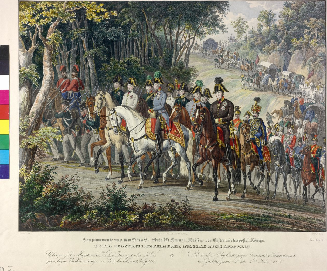 Jízda přes pohoří Vogézy 1815 od Johann Nepomuk Hoechle