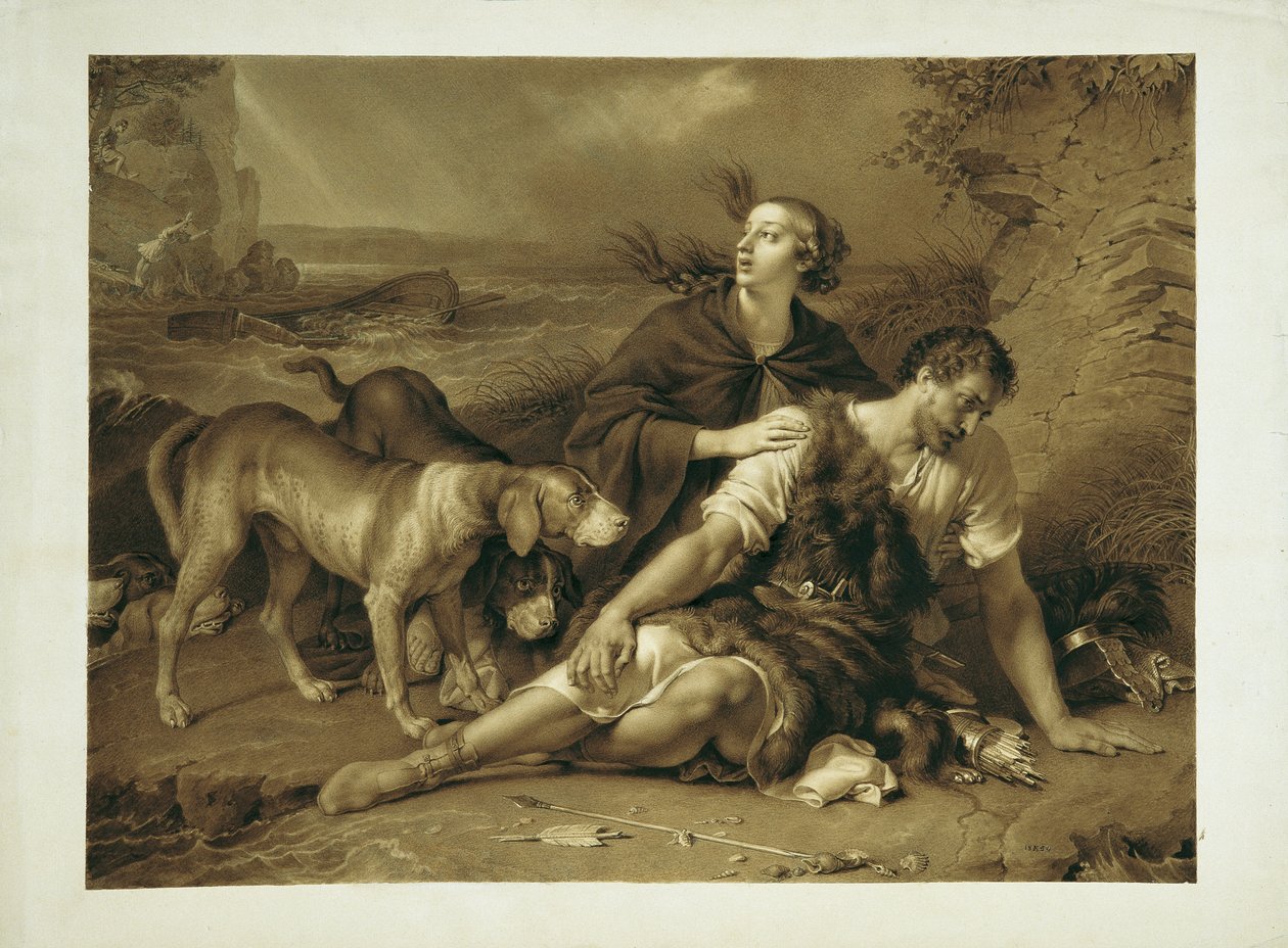 Arindal a Daura od Johann Peter Krafft