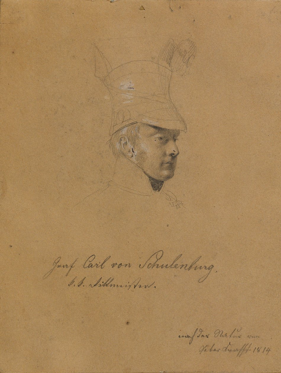 hrabě Carl von Schulenburg od Johann Peter Krafft