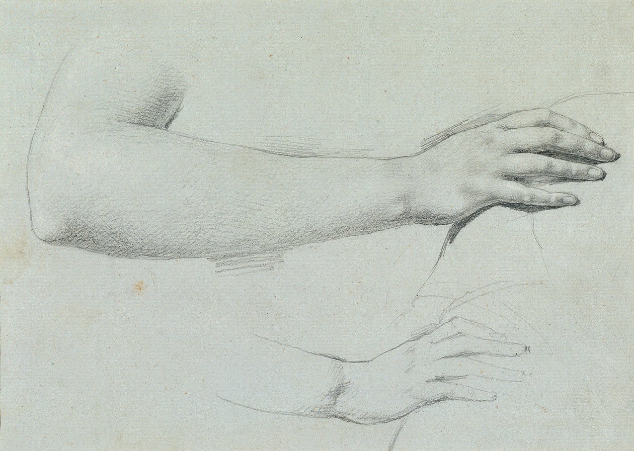 Ruční studie pro "Arindal a Daura" od Johann Peter Krafft