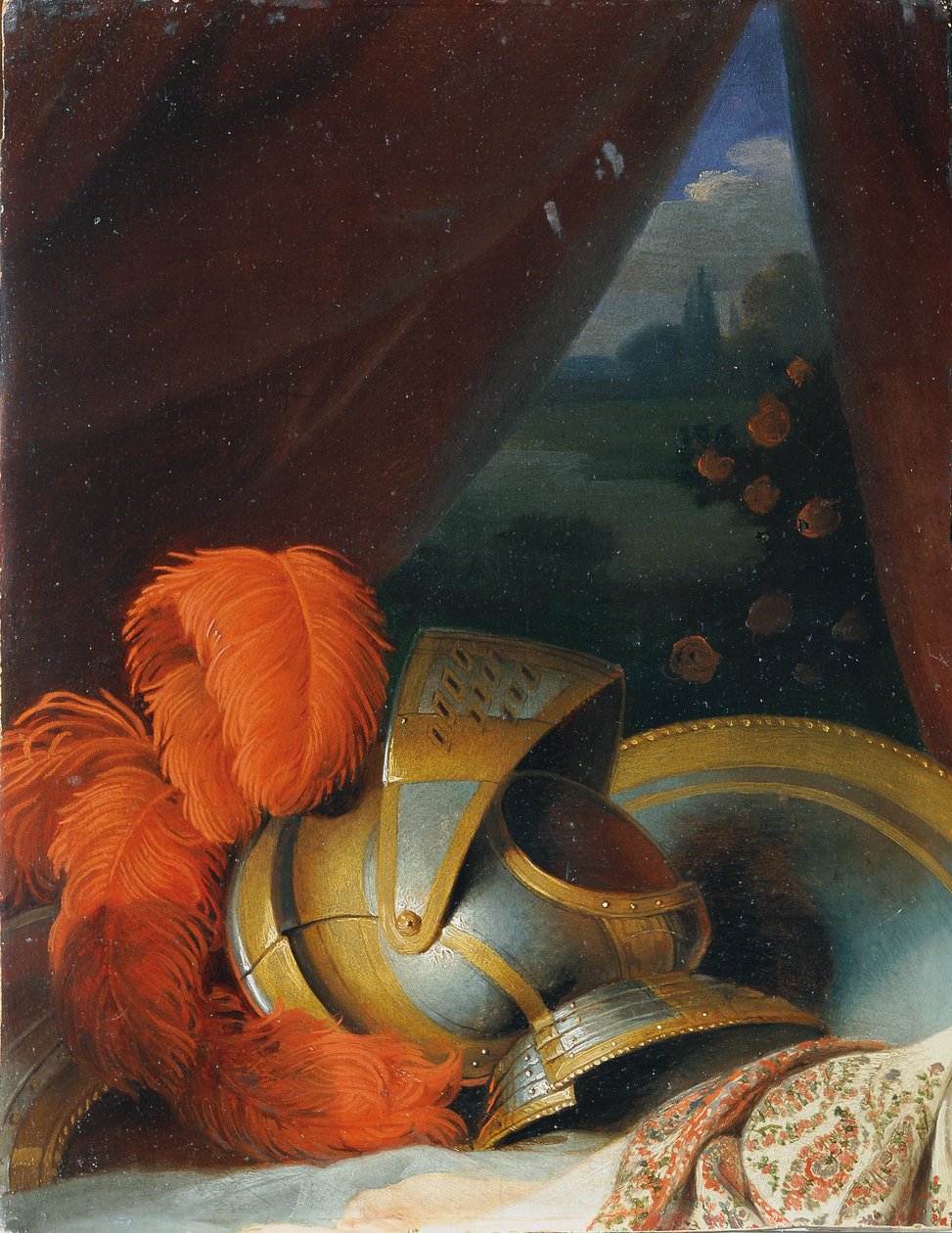 přilba a kulatý štít od Johann Peter Krafft