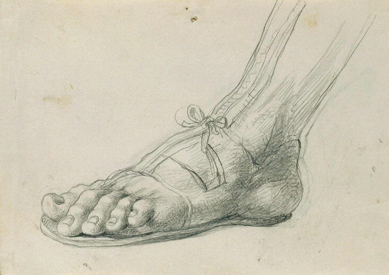 Studie sandálů pro "Rüdiger a Angelika" od Johann Peter Krafft