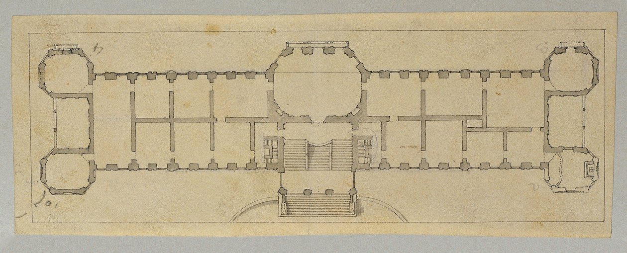 Studie pro Horní Belvedere od Johann Peter Krafft