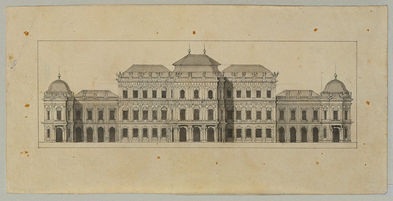 Studie pro Horní Belvedere od Johann Peter Krafft