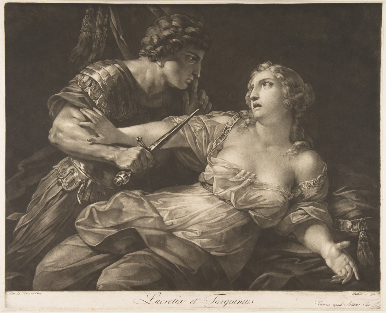 Tarquin a Lucretia, 1792. od Johann Peter Pichler