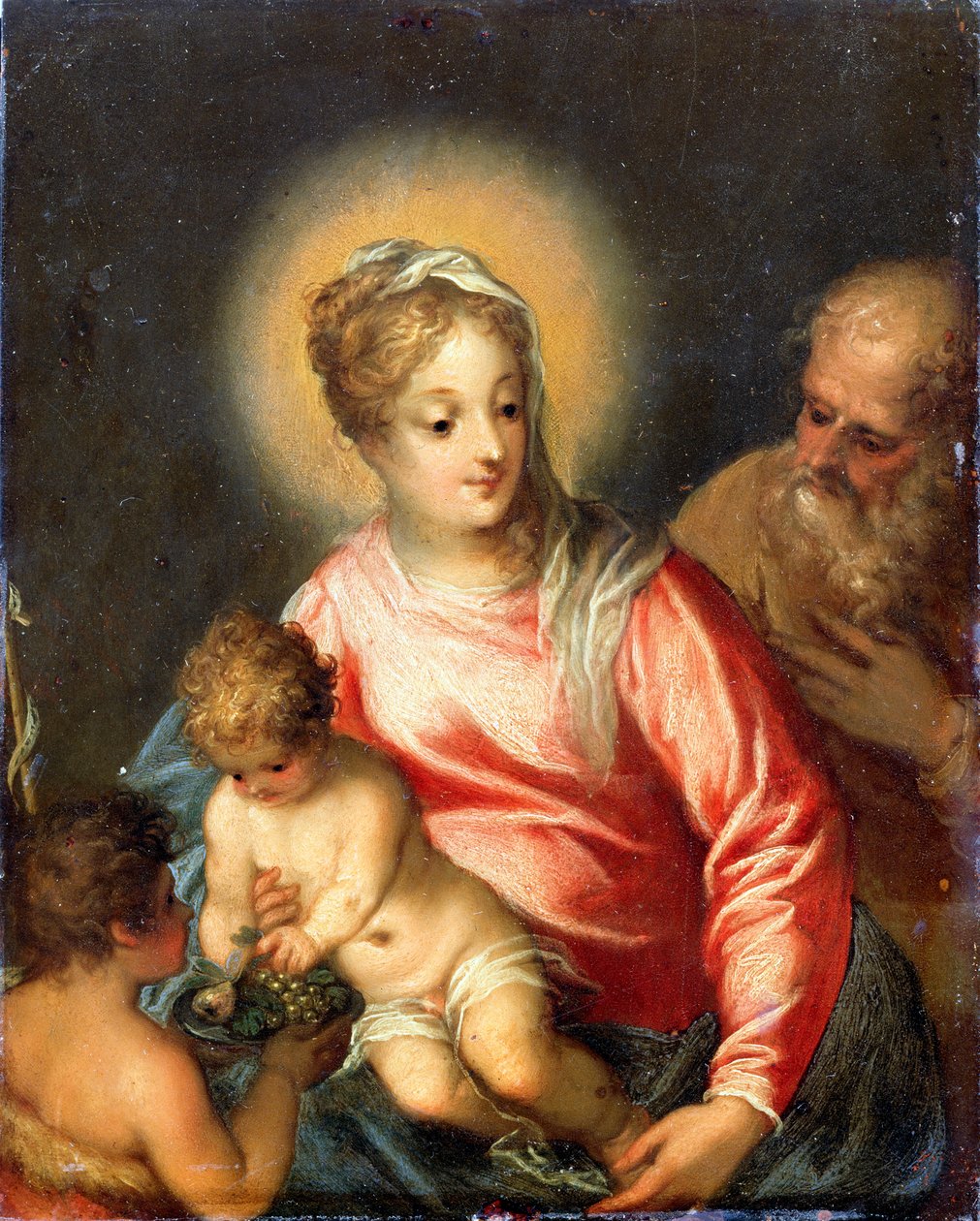 Svatá rodina s Janem Křtitelem. od Johann Rottenhammer