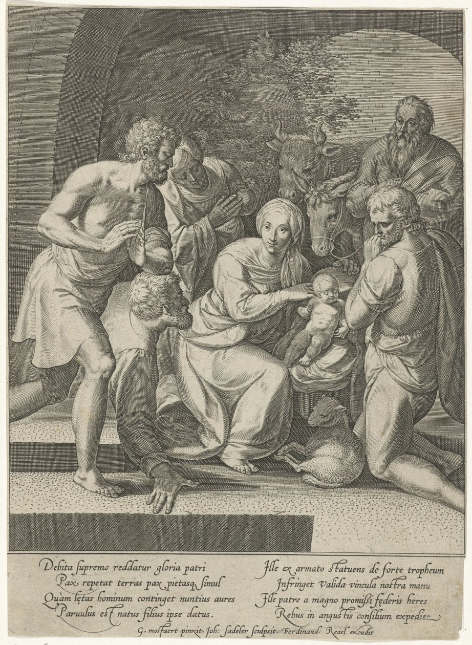 Klanění pastýřů ve výklenku od Johann Sadeler (I)