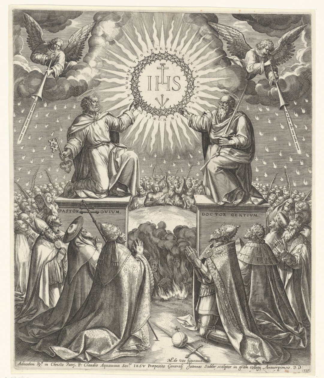 Adorace Monogramu Krista od Johann Sadeler (I)