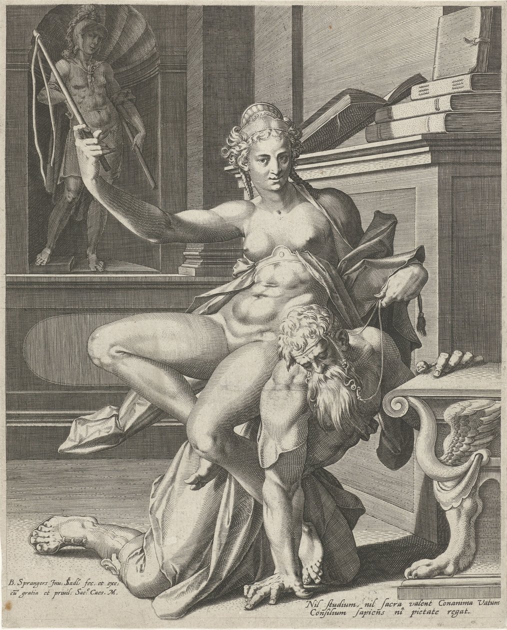 Aristoteles a Phyllis od Johann Sadeler (I)