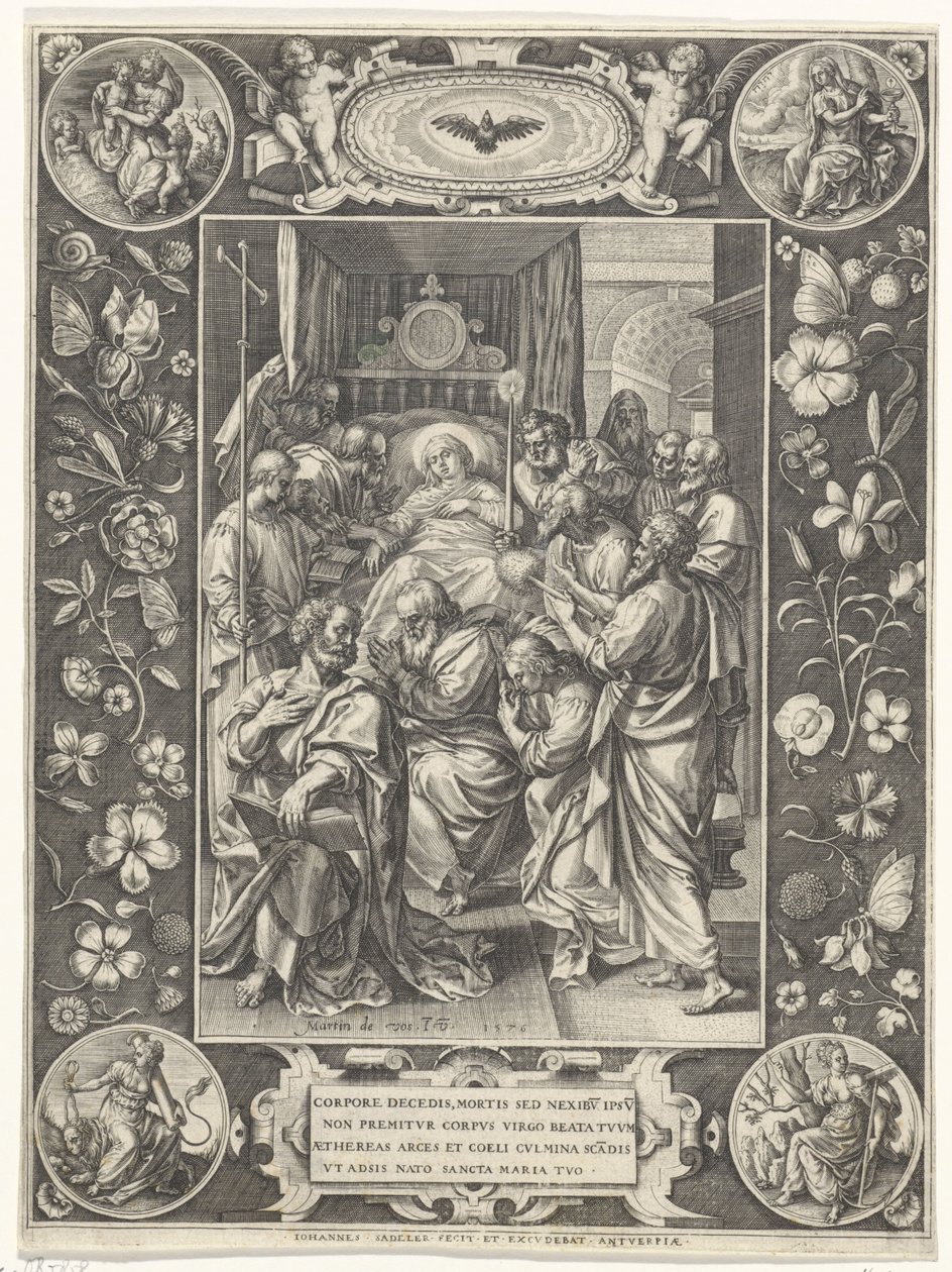 Smrtelná postel Marie od Johann Sadeler (I)