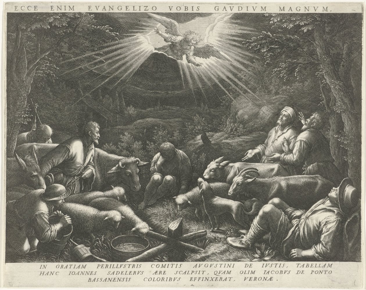 Zvěstování pastýřům od Johann Sadeler (I)