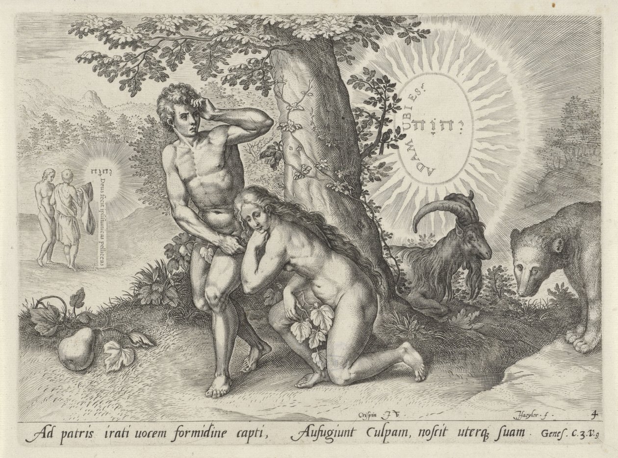 Pád člověka Mužský pád (název seriálu) od Johann Sadeler (I)