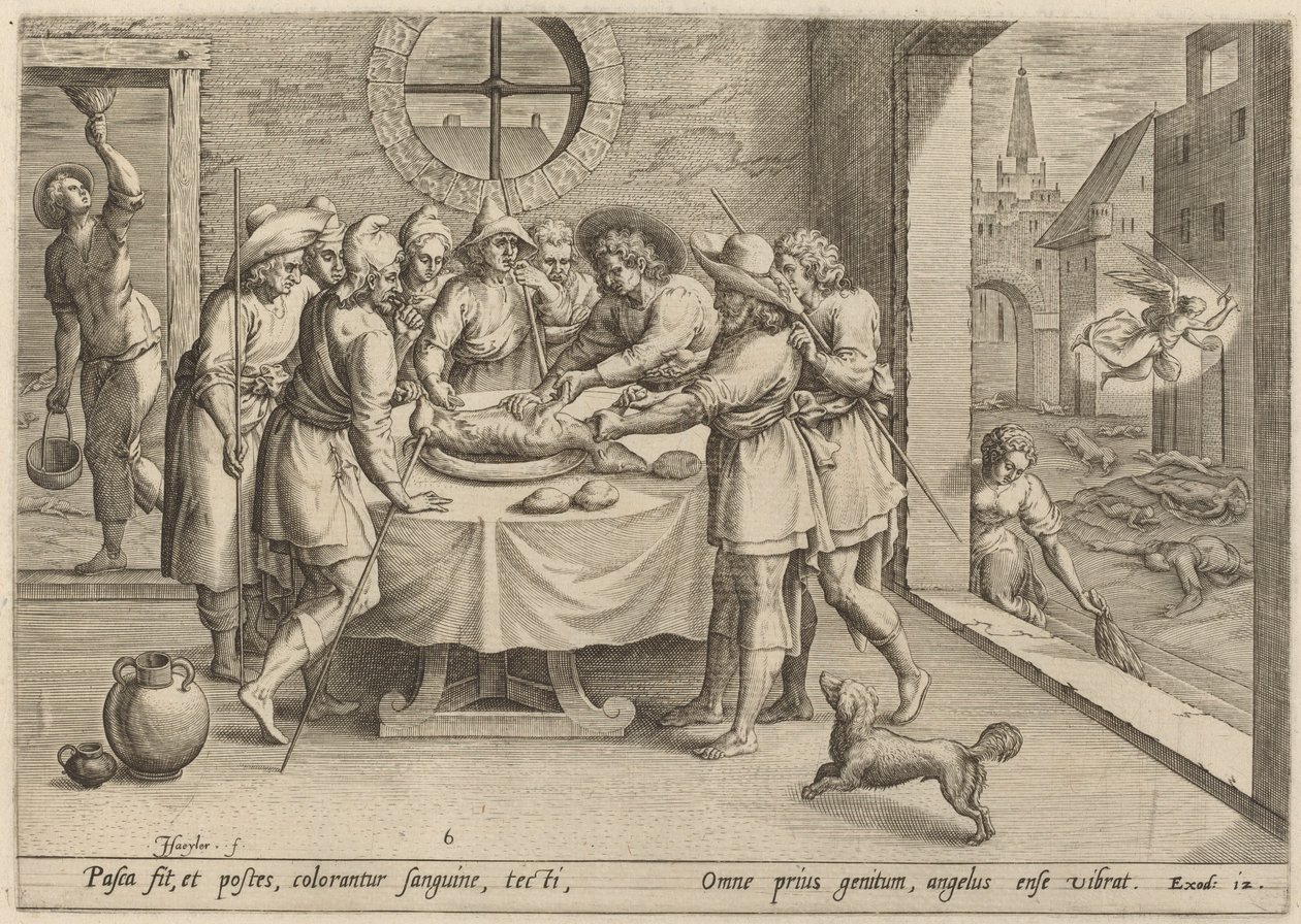 Příprava na Pesach, 1585. od Johann Sadeler I