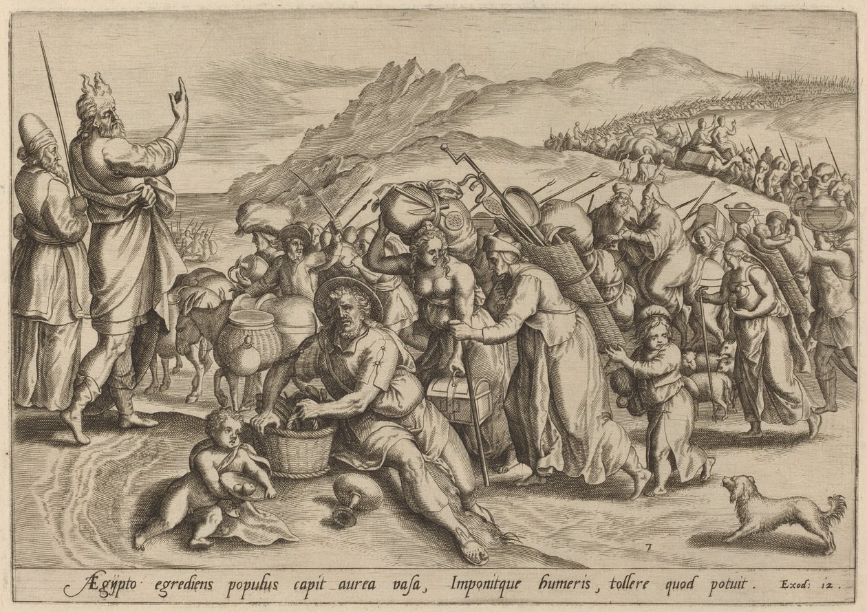 Exodus z Egypta, 1585. od Johann Sadeler I