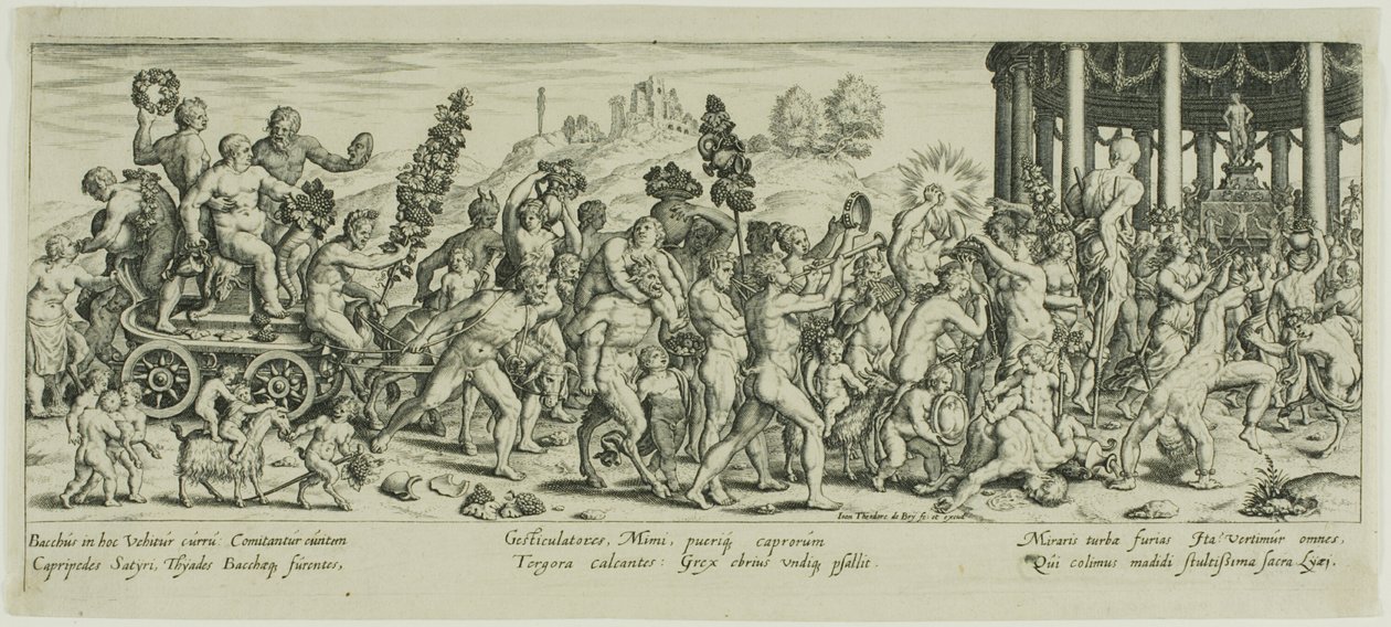 Bacchův triumf od Johann Theodor de Bry