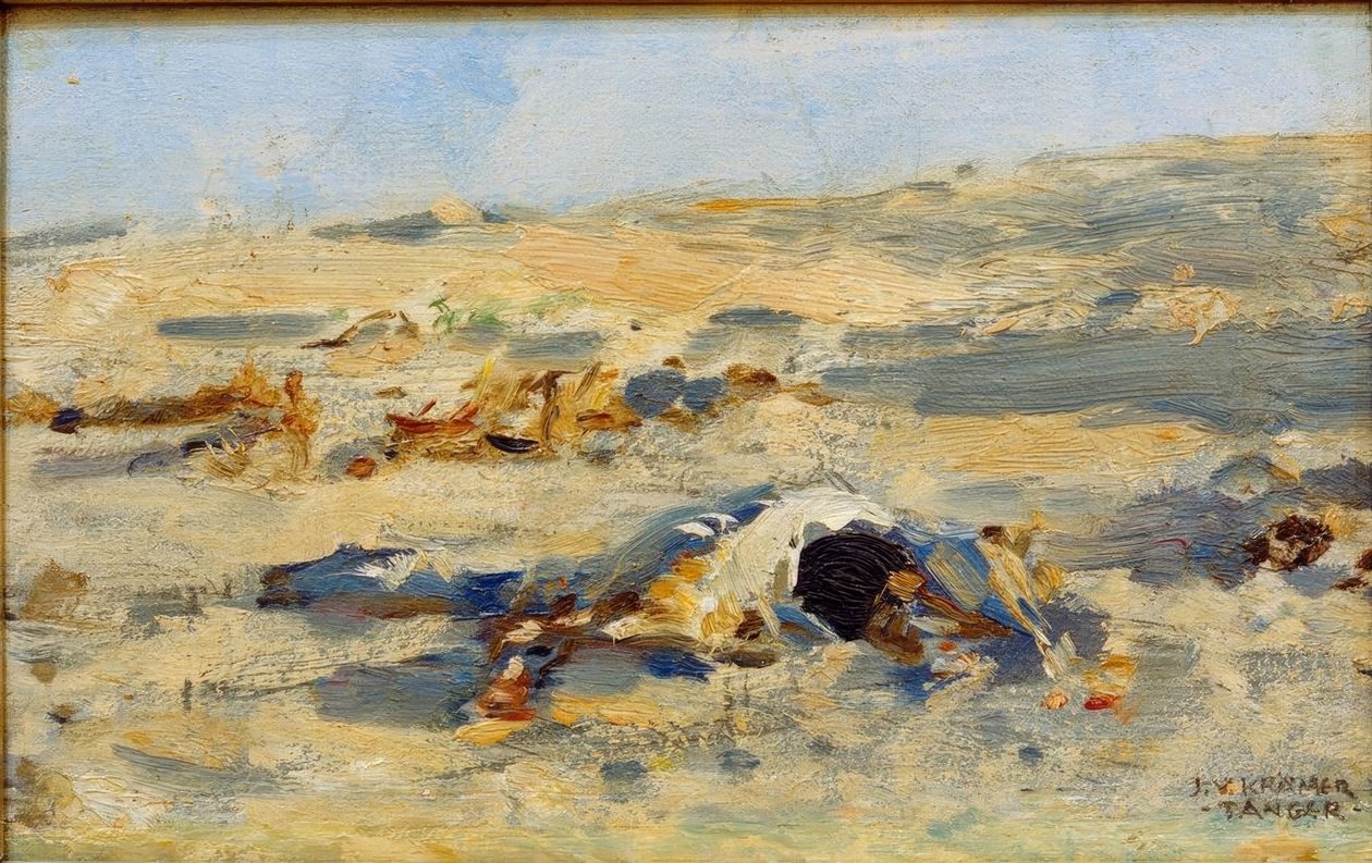 Poušť poblíž Tangeru od Johann Victor Krämer