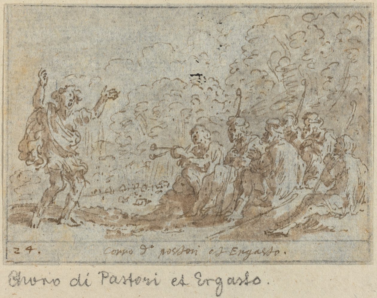 Chorus of Shepherds a Ergasto od Johann Wilhelm Baur