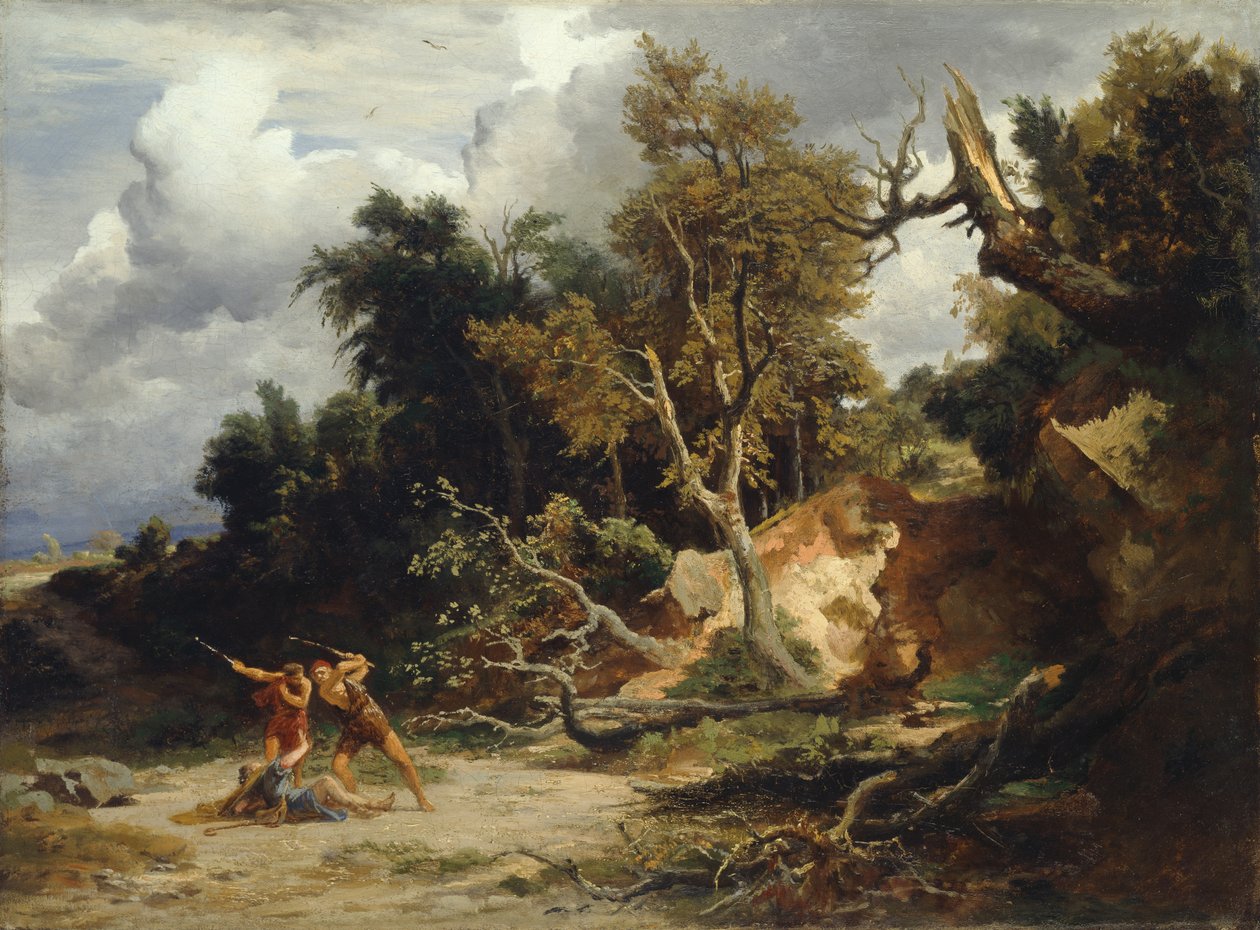 The Ambush (odpoledne) kolem roku 1856 od Johann Wilhelm Schirmer