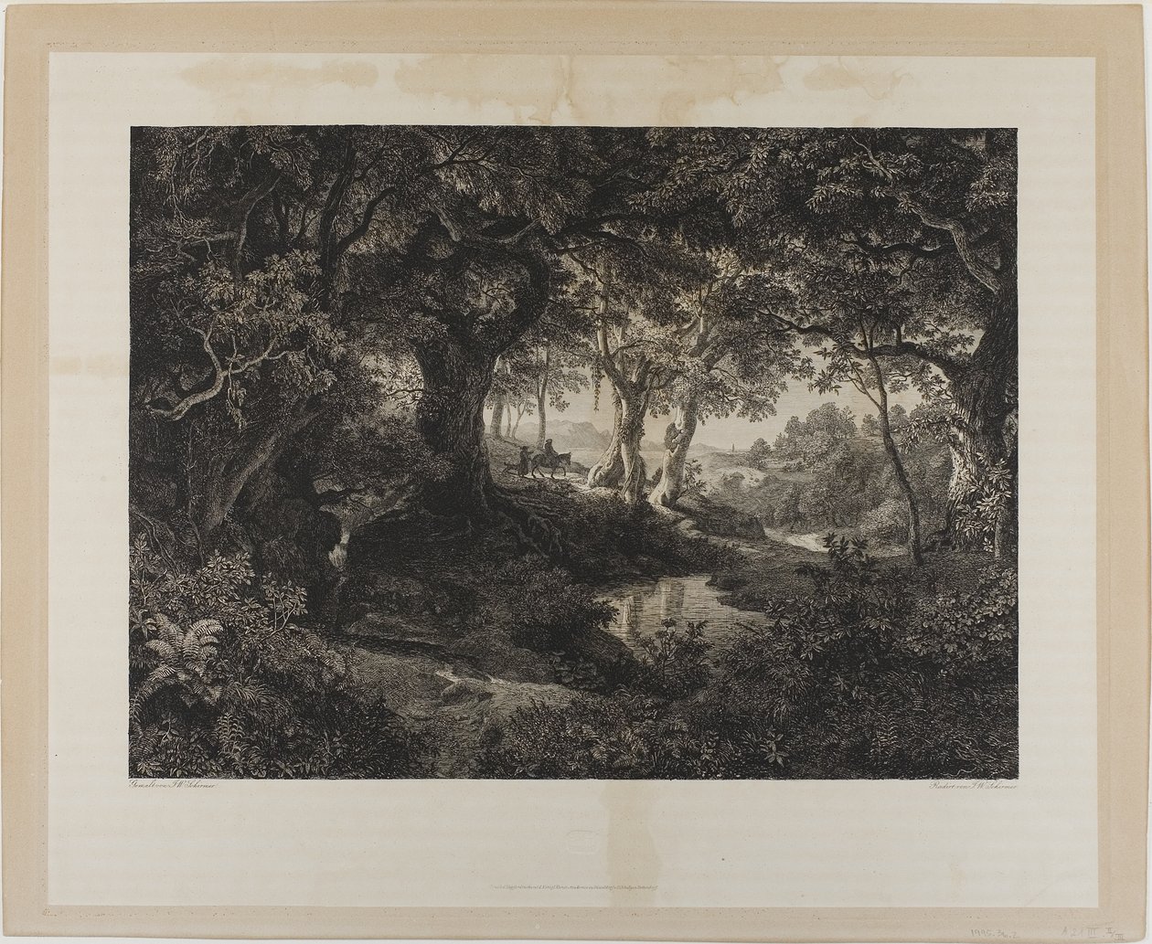 Velká italská krajina od Johann Wilhelm Schirmer
