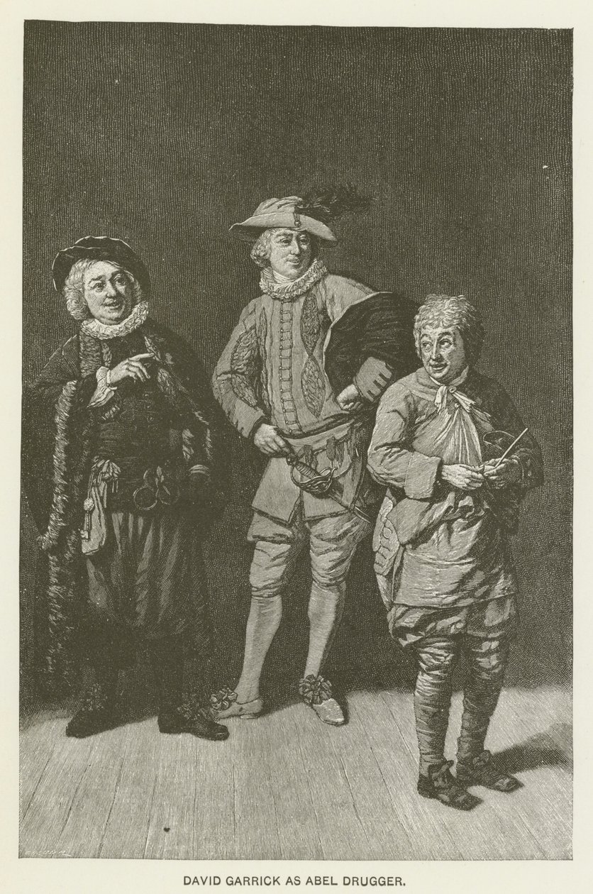 David Garrick jako Abel Drugger od Johan Joseph Zoffany