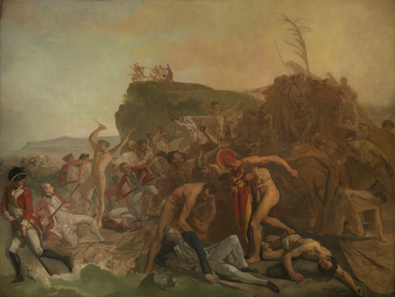 Smrt kapitána Jamese Cooka od Johann Zoffany
