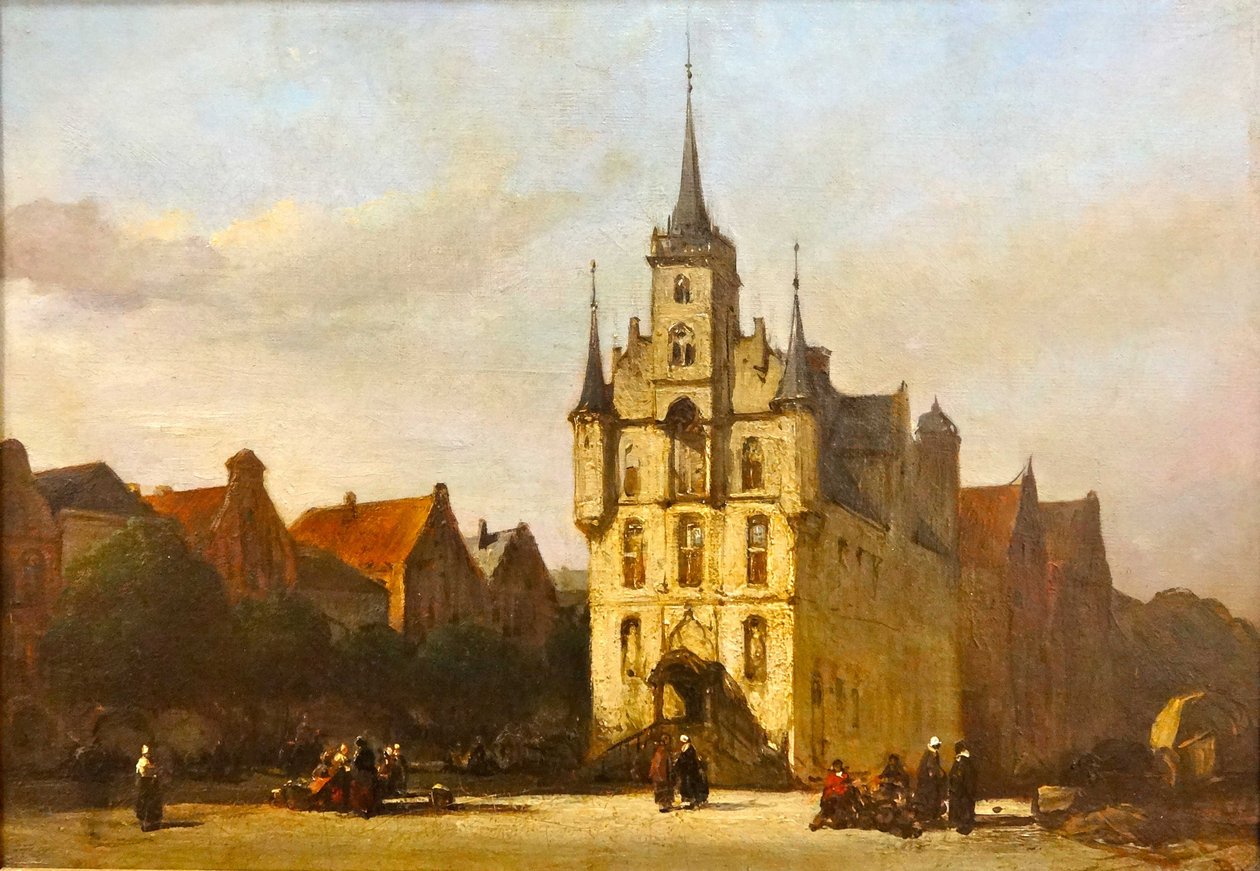 Trh v Goudě od Johannes Bosboom