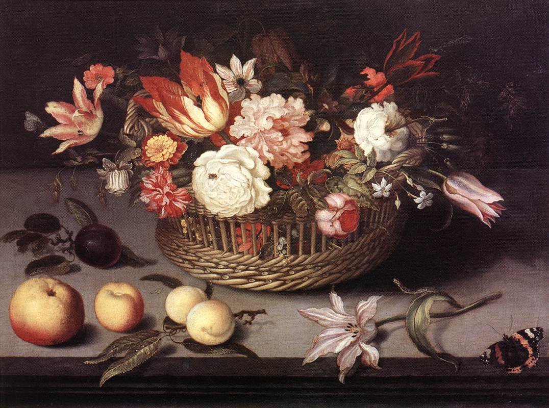 Košík květin od Johannes Bosschaert