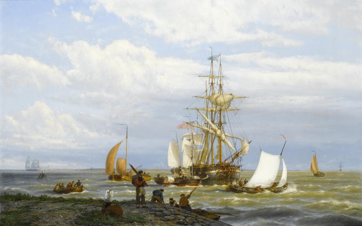 Rušné ústí od Johannes Hermann Barend Koekkoek