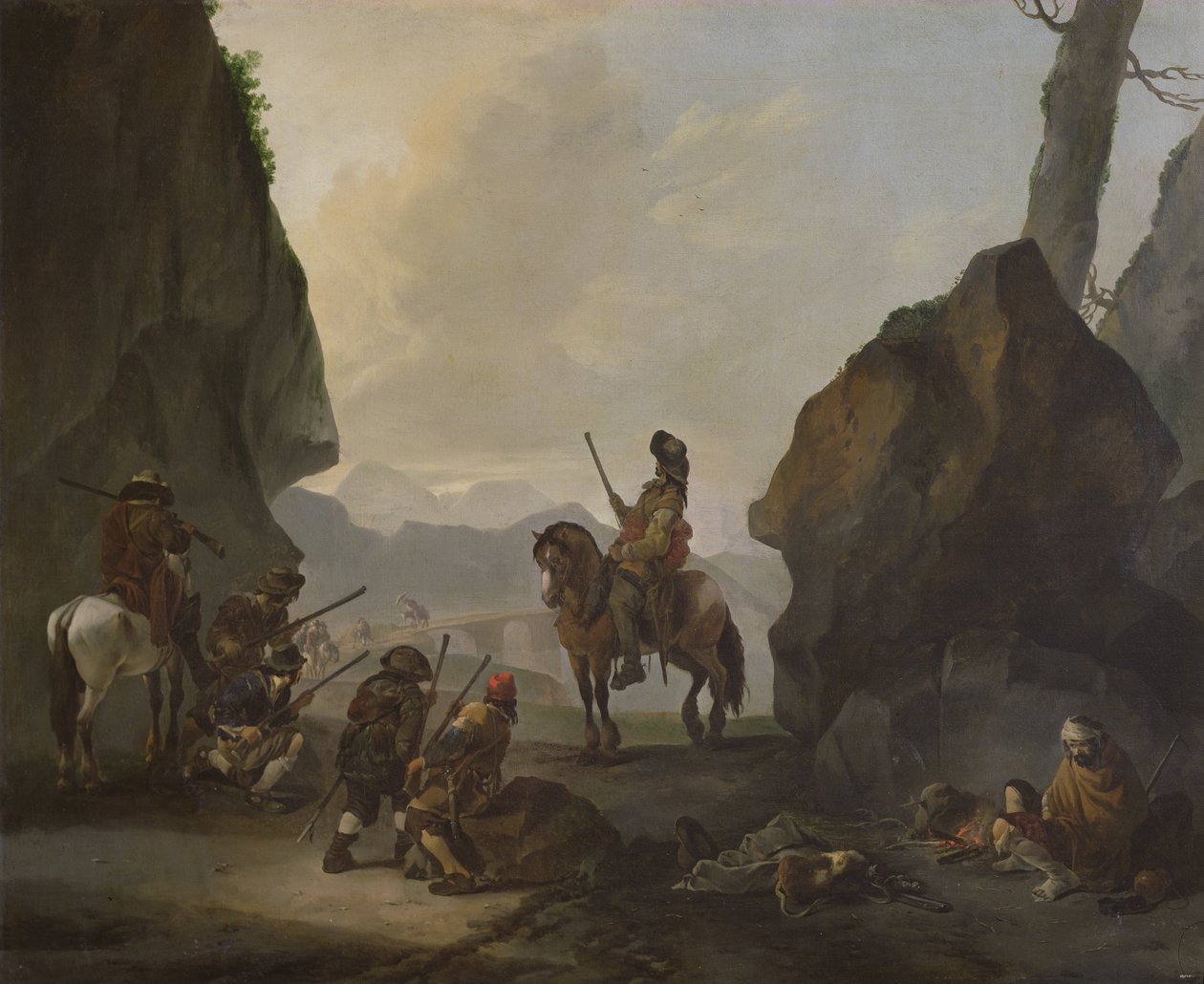Zloději na hlídce od Johannes Lingelbach