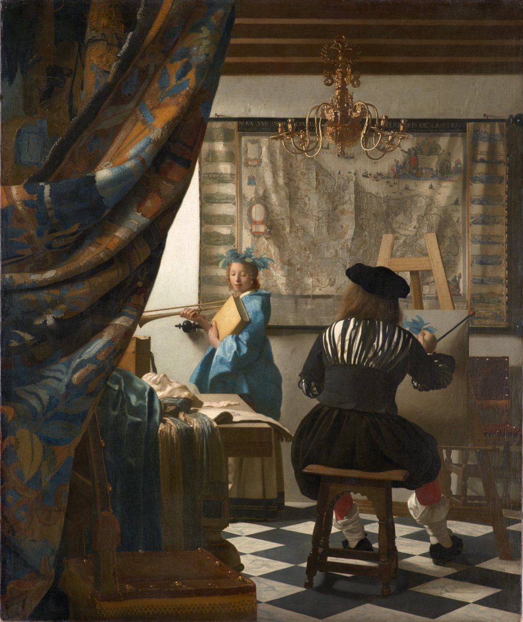 Umění malby od Jan Vermeer van Delft
