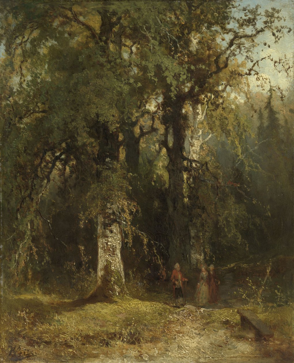 Pohled v lese od Johannes Warnardus Bilders